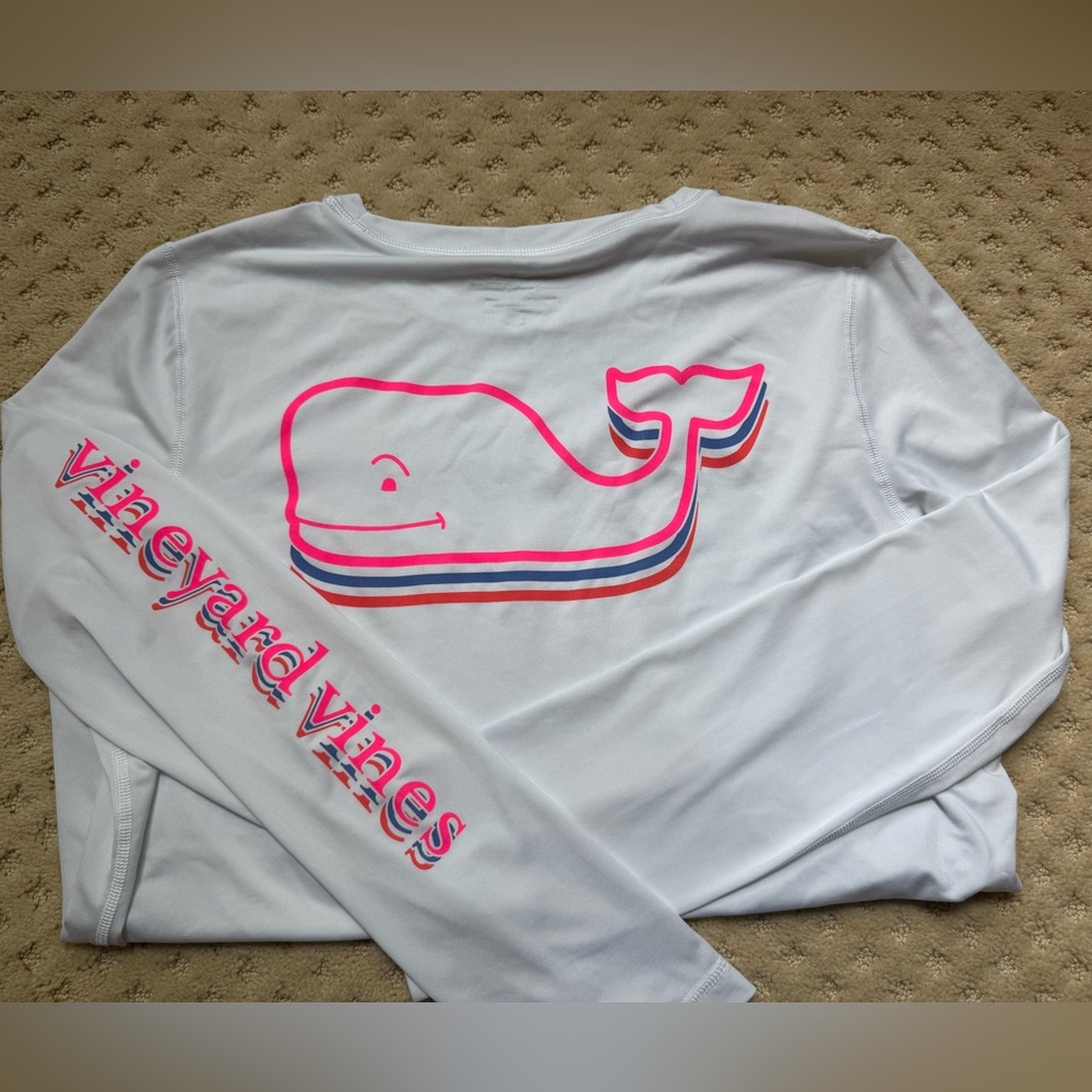 Vineyard Vines white long sleeve Performance Shirt